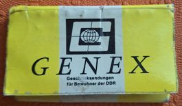 Sammlerstück Streichhölzer von GENEX Werbung für DDR Versand