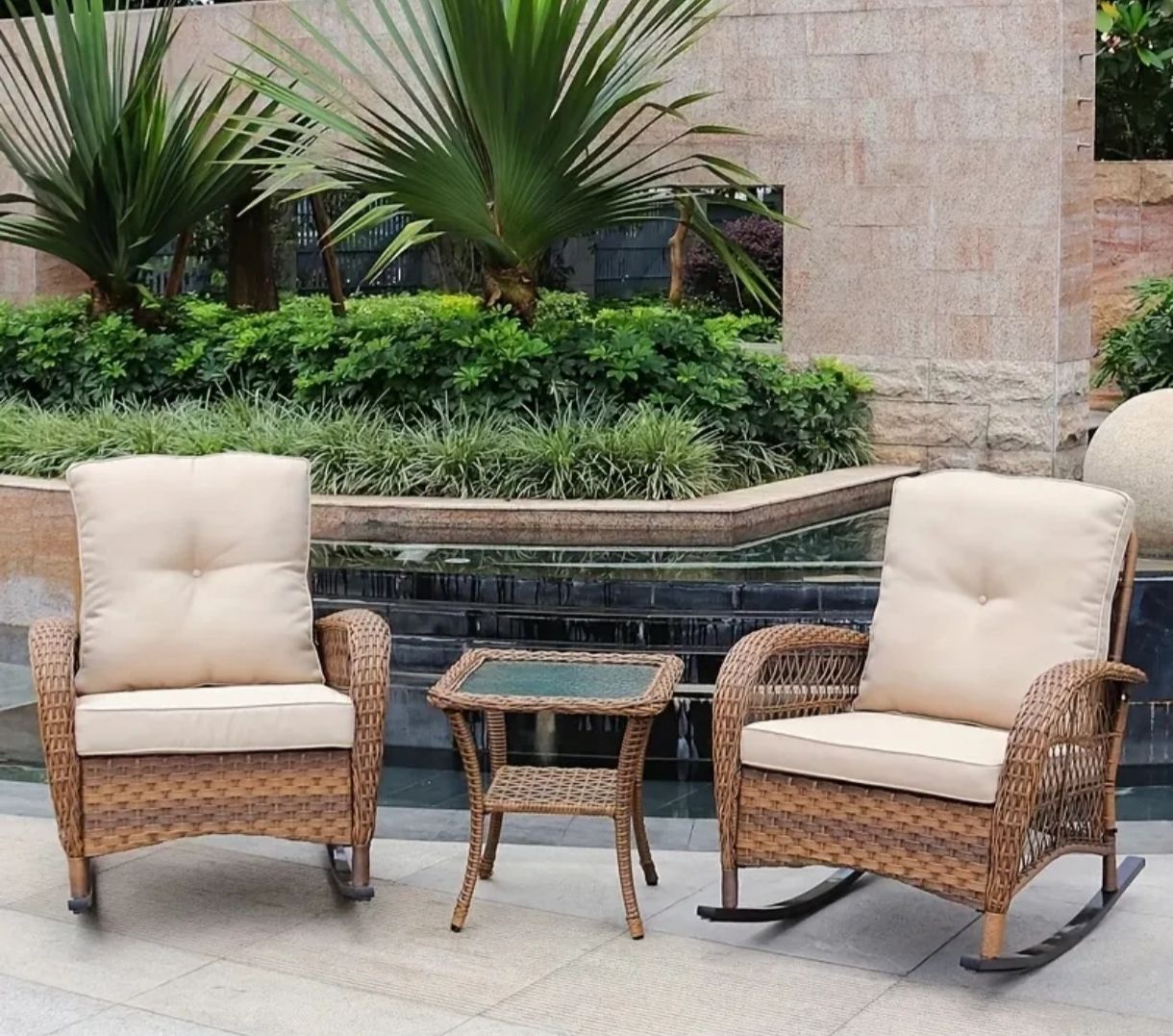 Sedie: Outdoor Rattan - Schaukelstuhl – Nuovo e nell'imballaggio originale da Hohenrain venduto da cars77 1