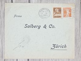 CL13 Enveloppe + Timbre Suisse 1920