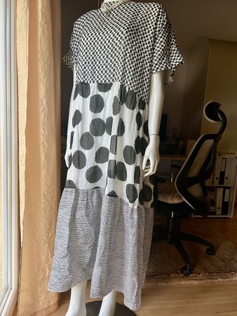 Kleid in Baumwolle und gefüttert, Gr.42-44