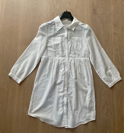 Weisses Hemdblusenkleid Marke Massimo Dutti Grösse 36