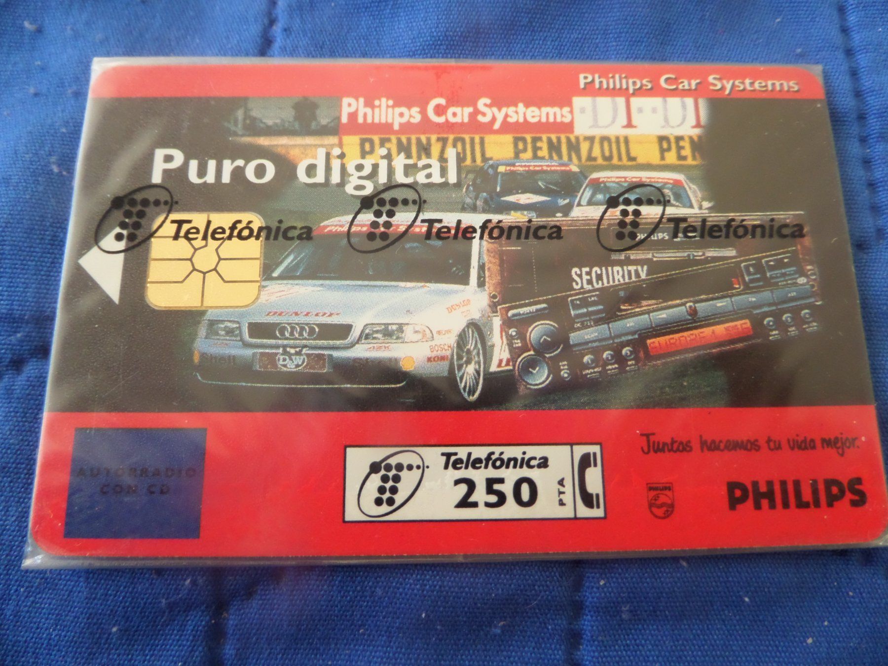 Schede telefoniche: SIM Karte Telefonica Philips Car Systems 250 PTA – Nuovo e nell'imballaggio originale da Thun venduto da ang_7pwg