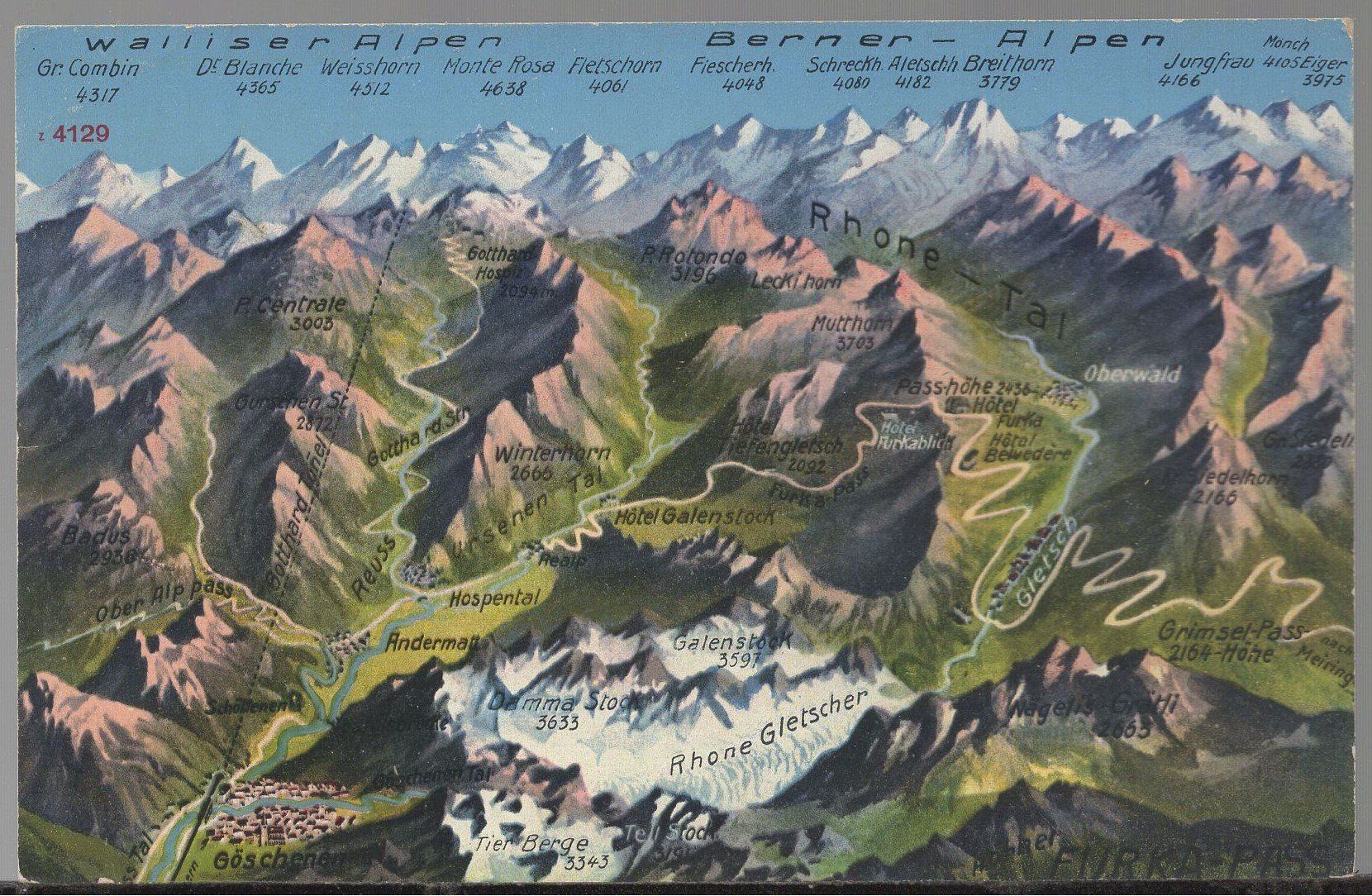 Cartes postales: Waliser und Berner - Alpen – D'occasion à Aarau par kufi44