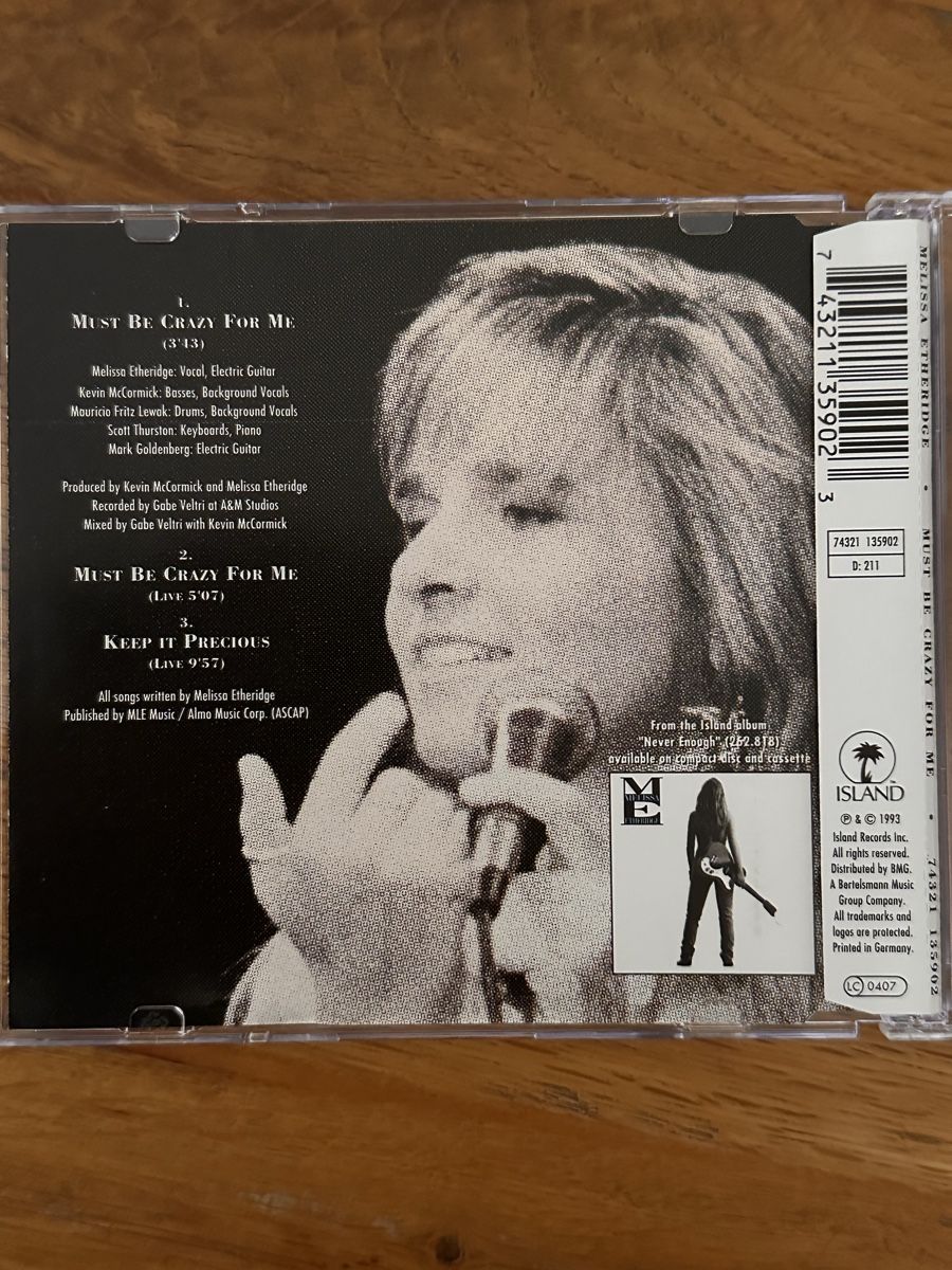 CD: 4x Melissa Etheridge Singl. u 1x open - ended interview Prom – Usato da Däniken SO venduto da cash63 1
