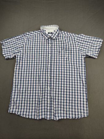 TBS | chemise carreaux bleu blanc rouge manches courtes | XL