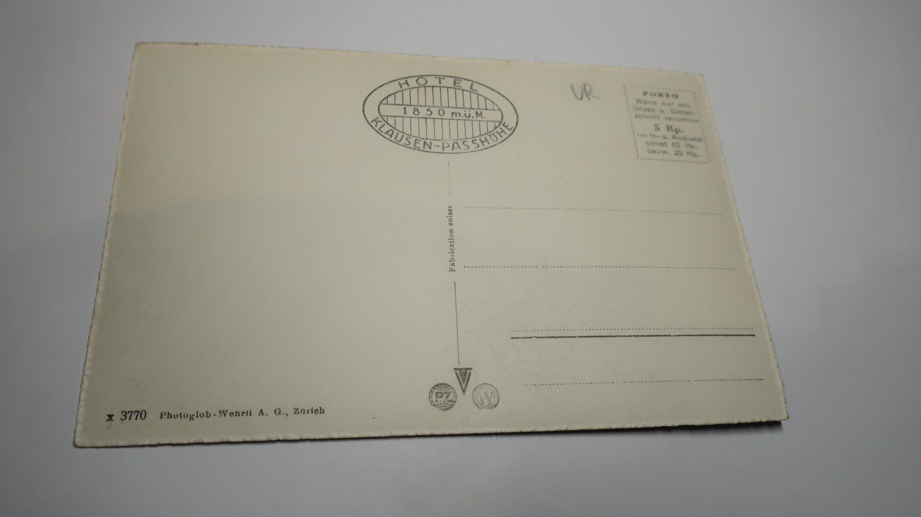 Cartoline postali: Das Scheerhorn Hotel Klausen Passhöhe – Usato da Cormoret venduto da Pascalll2001 3