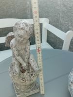 Gartendeko Engel grau