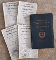 historische Verkehrskarte von Arthur Jacot + Orts Lexikon