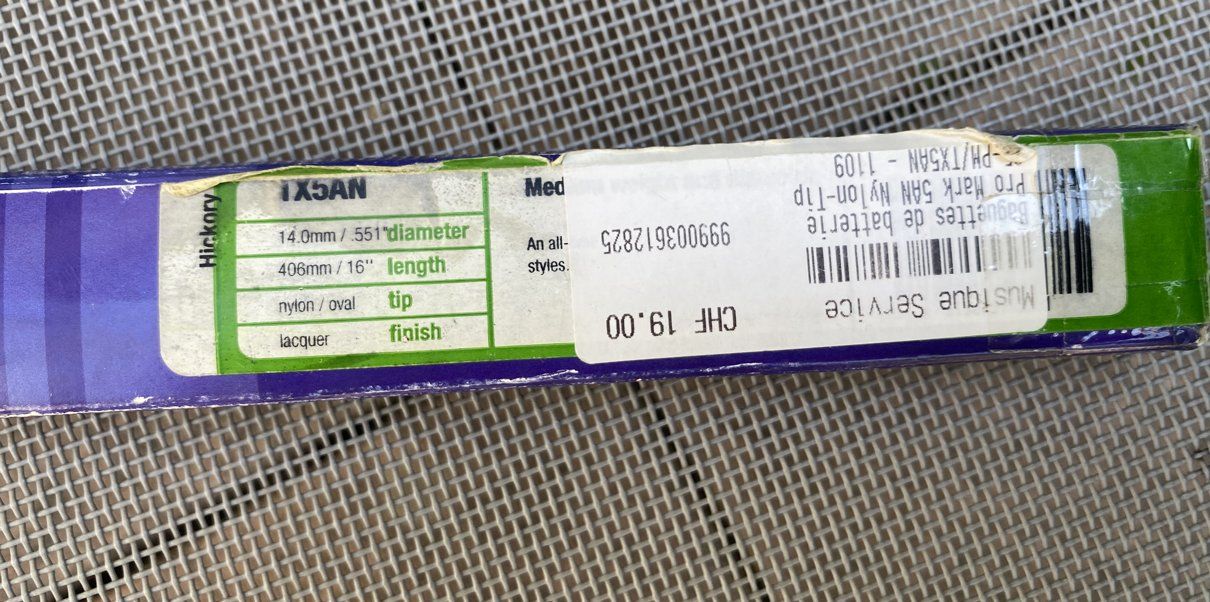 Strumenti musicali: Baguettes de batterie ProMark 5A – Usato da Prangins venduto da Timband 2