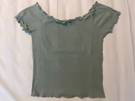 Damen / Teenager kurzes T-Shirt Farbe grün Grösse S
