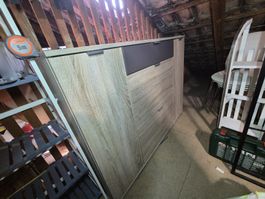 Sideboard Eiche Optik mit zwei Schuhschubladen und Regalen