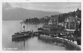 Weggis LU // 1935 Quai Dampfschiff // Vierwaldstättersee