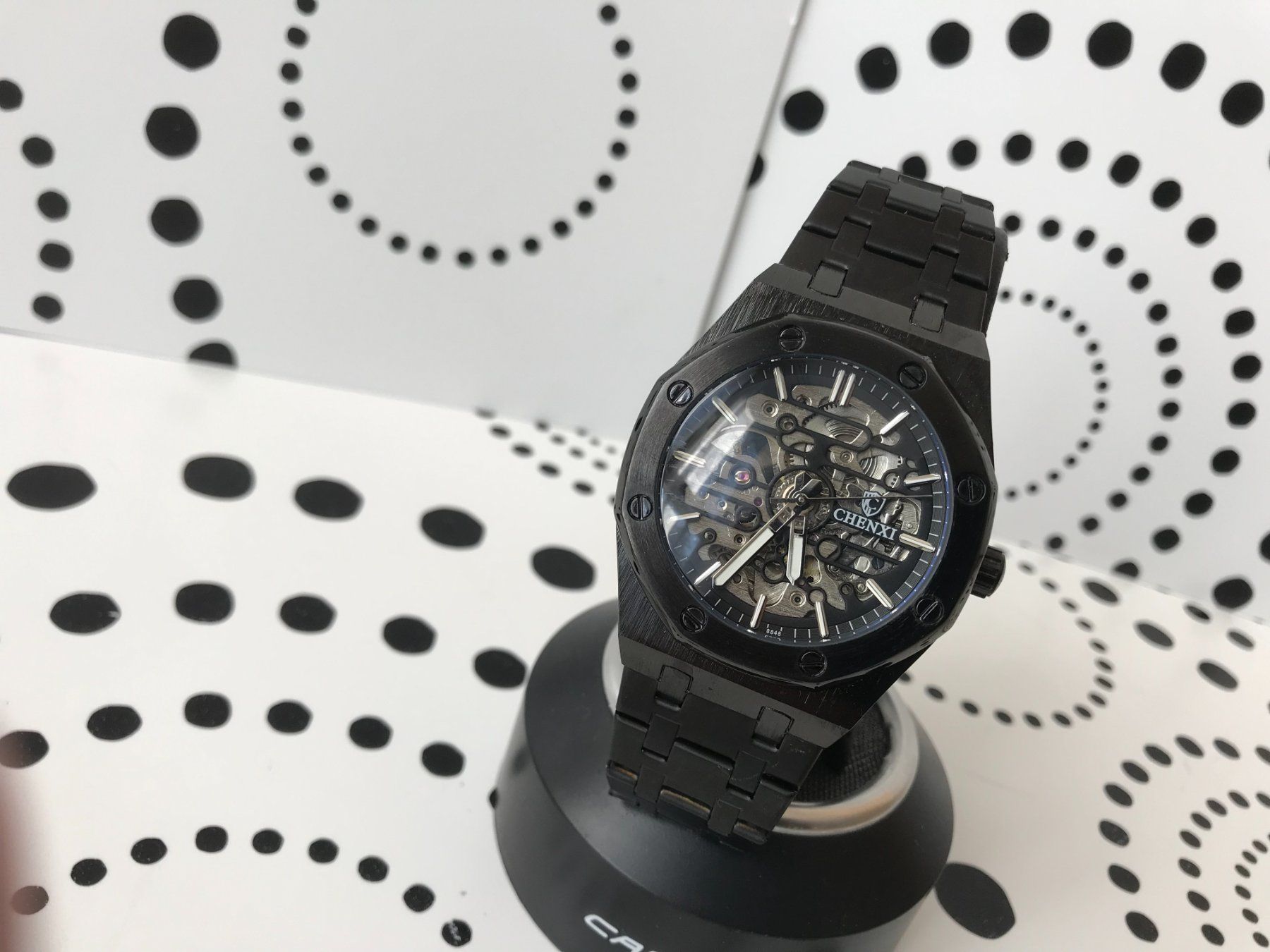 Orologi: AUTOMATIC WATCH - STYLE ROYAL OAK - BLACK - 42 MM - TOP !!! – Usato da Epalinges venduto da dream-watch 3