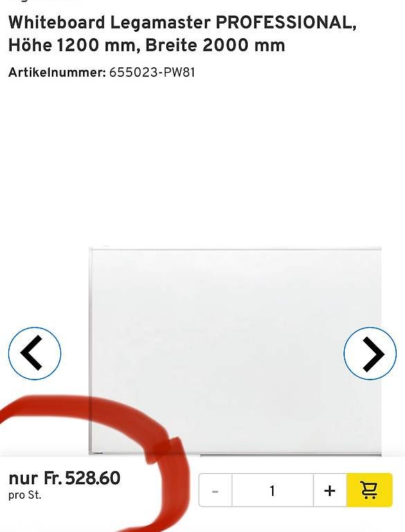 Wandtafeln: Whiteboard Legamaster PROFESSIONAL, H:1200 mm, B:2000 mm – Neu (gemäss Beschreibung) aus Necker von liq24 5