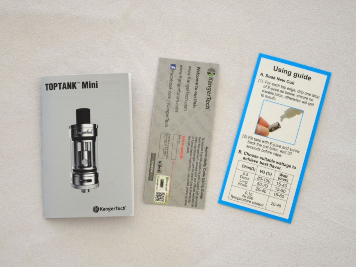 Sonstige Tabakwaren: KangerTech Toptank Mini Verdampfer mit Coil – Gebraucht aus Dotzigen von H-1994 4