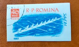 Briefmarken aus Rumänien Bootssport gestempelt