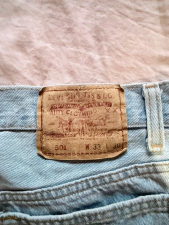Vintage Jean Levi's 501 W33 L30 bleu clair bon état