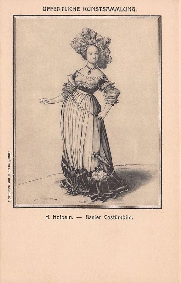 Cartoline postali: Kunst-AK, H. Holbein - Basler Costümbild – Usato da Frauenfeld venduto da POML