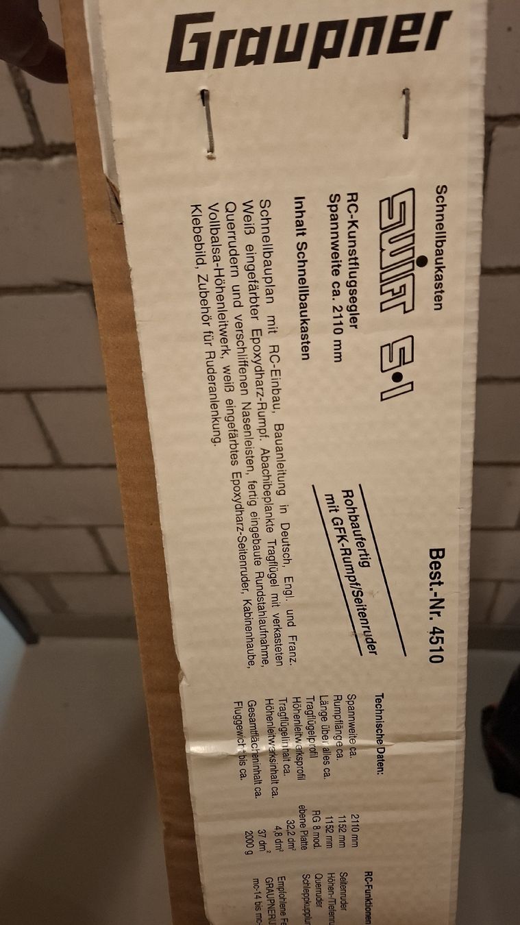 Graupner RC Modellbau: Graupner Swift  S1 – Neu (gemäss Beschreibung) aus Zürich von Miamare 1