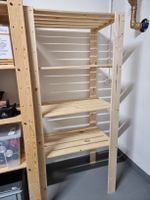 Kellerregal aus Holz einzeln + doppel