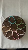 8er Set bunte Armbänder, Pastellfarben, Handmade, Neu!