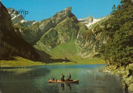 AK Seealpsee mit Altmann, Rossmad und Säntis
