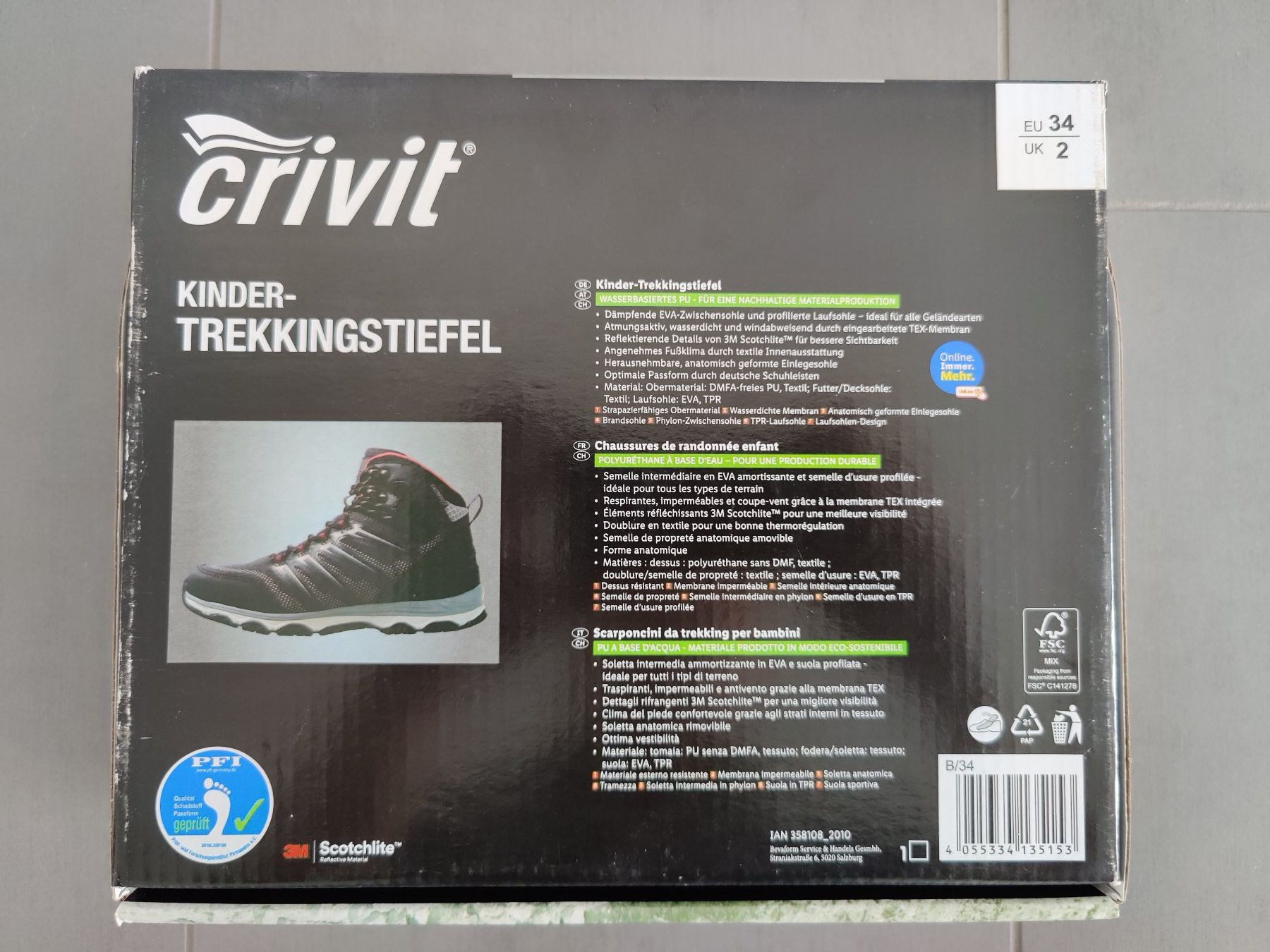Lidl Scarpe per ragazze: Neue Crivit Wanderschuhe Gr. 34 Schwarz/Rosa – Nuovo e nell'imballaggio originale da Oberglatt ZH venduto da COiNCiDENT 5