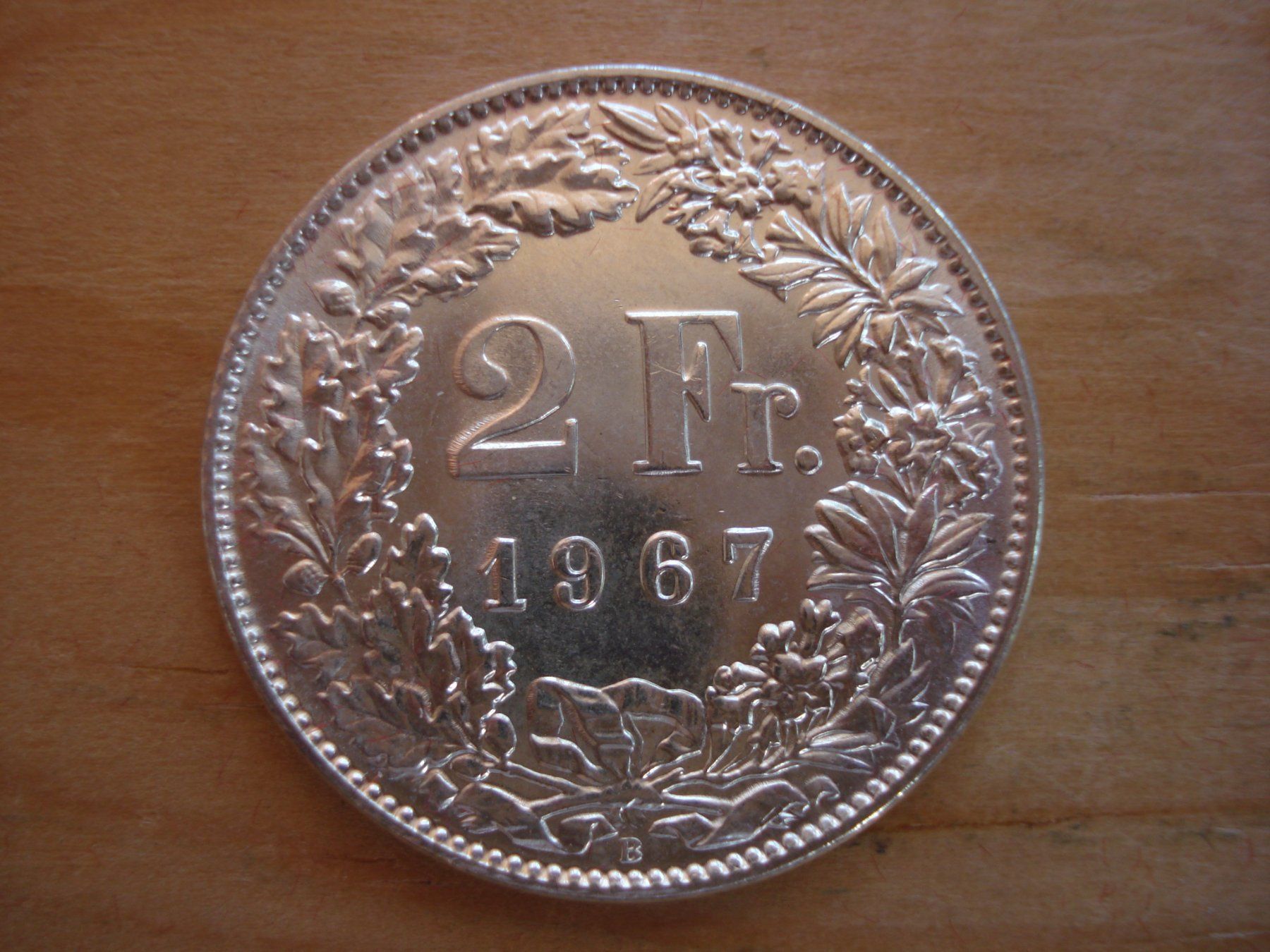 Alle Münzen: (C1) 2 Franken 1967 STGL – Gebraucht aus Erlach von Net-Coins
