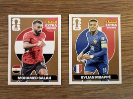 Panini EXTRA Sticker Mbappe und Salah