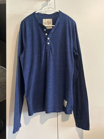 Langarmshirt blau von Hollister California Gr. M