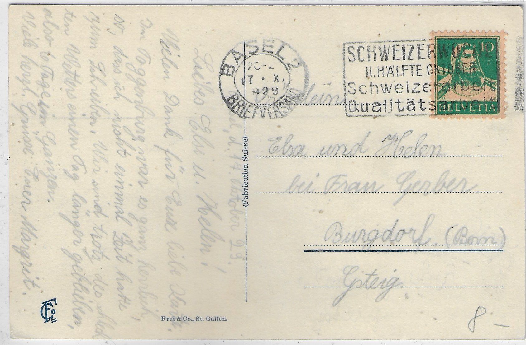 Cartoline postali: Wattwil mit Kloster – Usato da Ettingen venduto da Kartenplanet 1