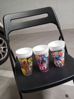 WM Becher Set 3 Stk. Fussballspieler  Jahre neuwertig