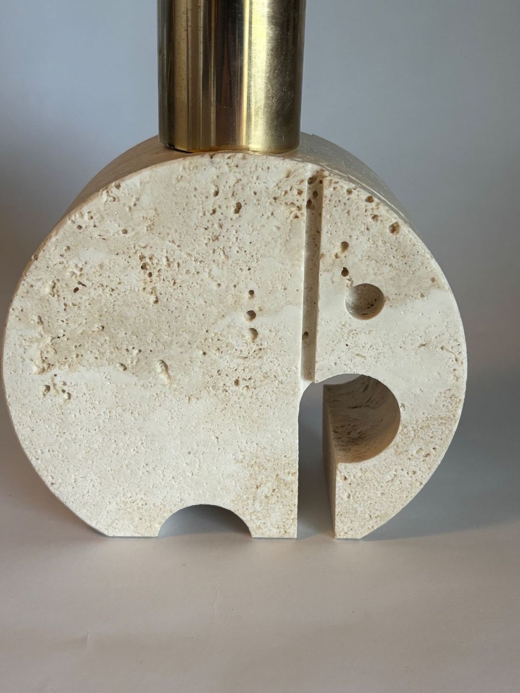 Lampade: Fratelli Manelli Travertin Lampe Designklassiker – Usato da rotkreuz venduto da baudisch 3