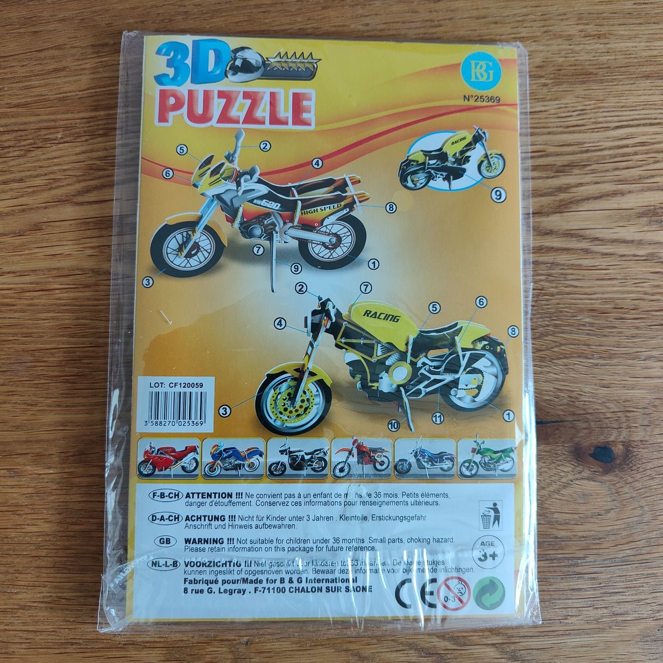 Puzzle: Puzzle 3D      Motorrad  Racing – Nuovo e nell'imballaggio originale da Davos Platz venduto da wauwauin