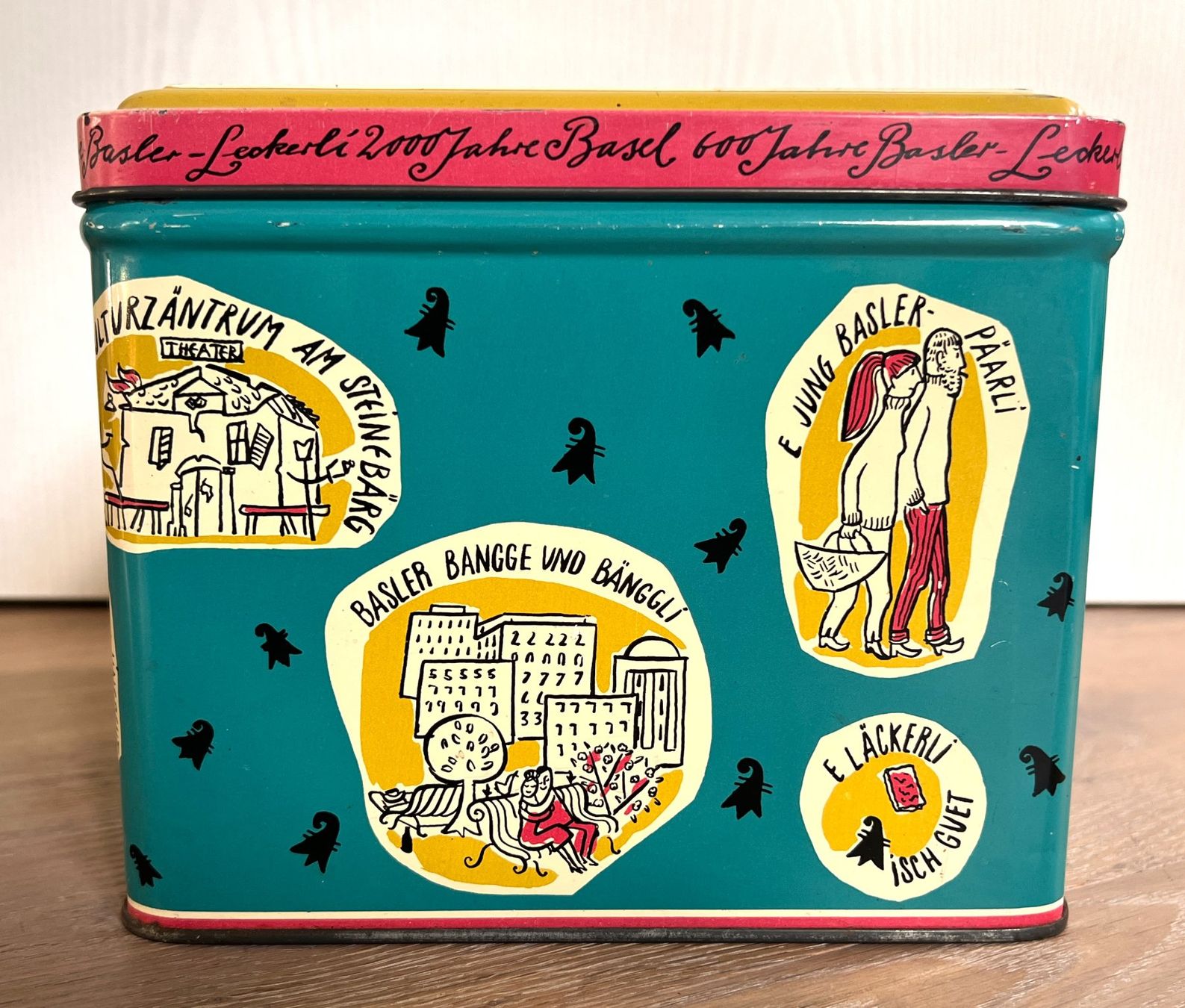 Dosen: Rare Blechdose  "Läckerli-Huus, Basel" (André Klein) 1957 – Gebraucht aus Rothrist von Brandystar 4