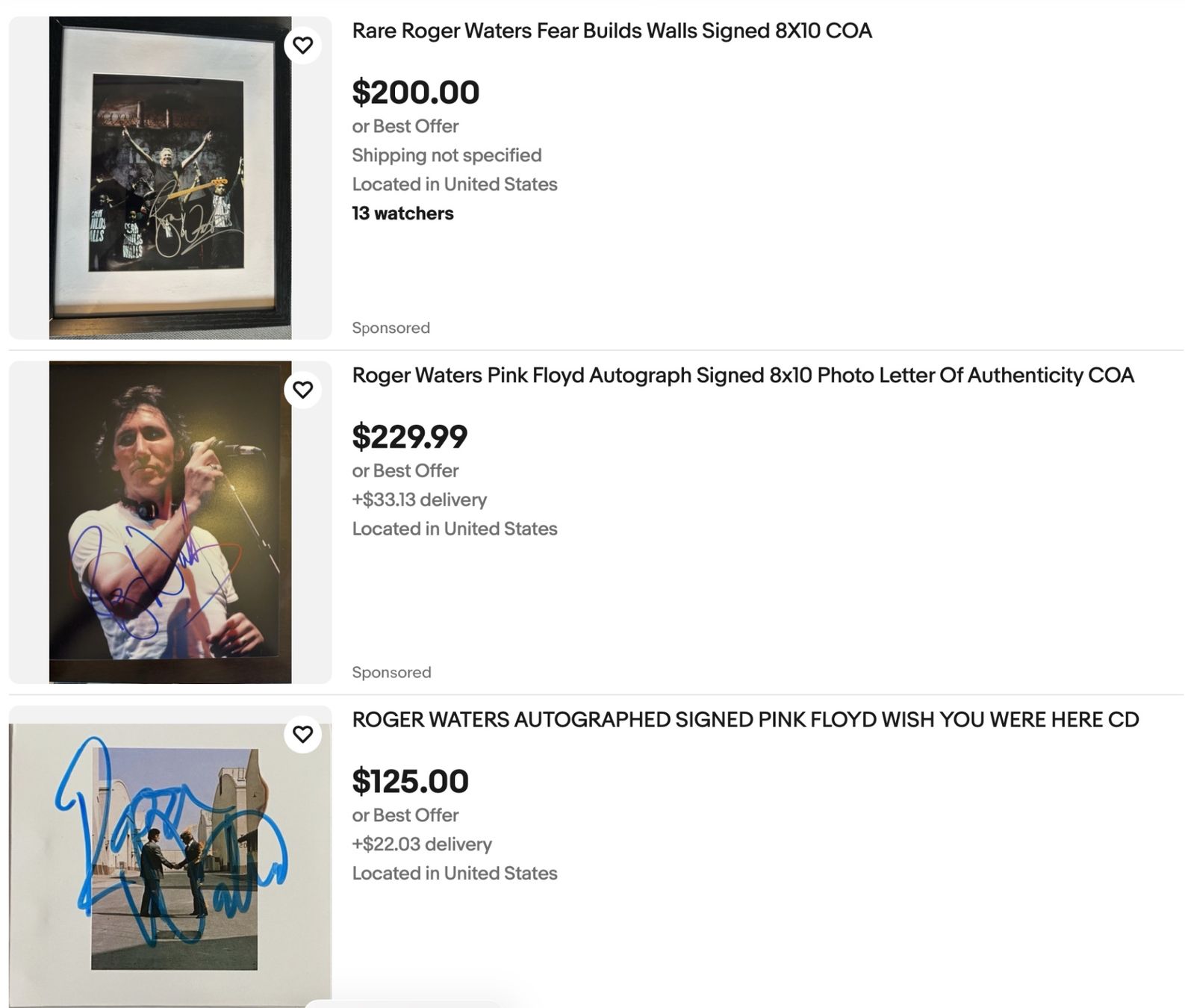 Autografi: PINK FLOYD Roger Waters & Nick Mason ORIGINAL AUTOGRAMME COA – Nuovo (secondo la descrizione) da Solothurn venduto da StarsInYourHome 6