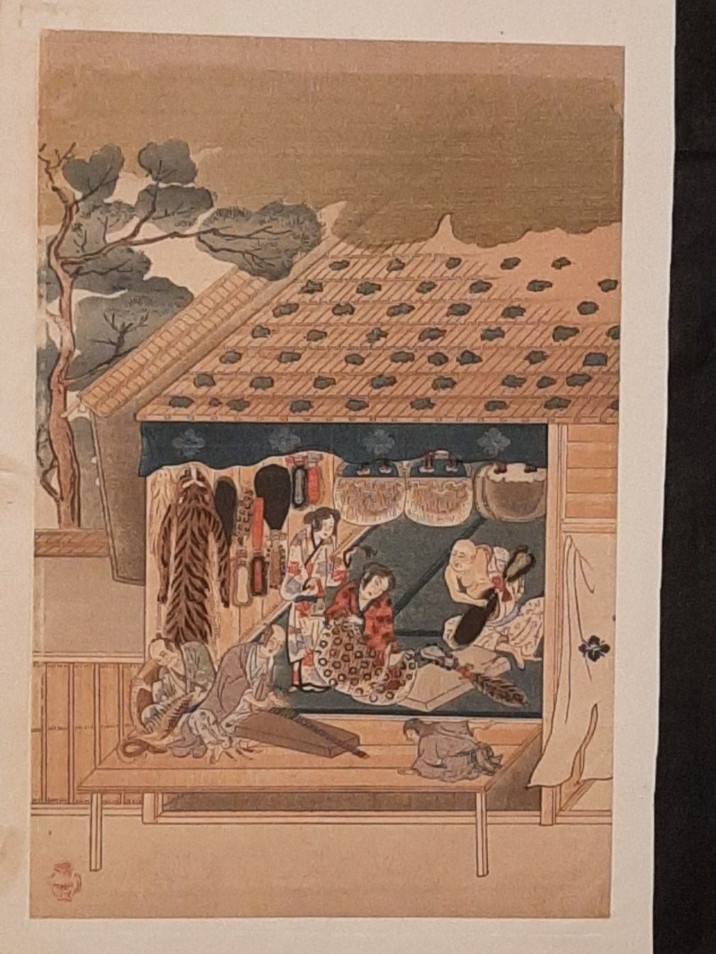 Xilografie: Japanischer Farbholzschnitt, Tosa Mitsuoki – Usato da Herzogenbuchsee venduto da Rfrodo