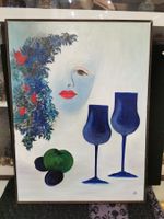 OJA HUILE SUR TOILE SIGNÉE ET DATÉE 77