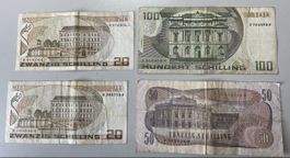 Seltene Schilling Banknoten Sammlung, guter Zustand!