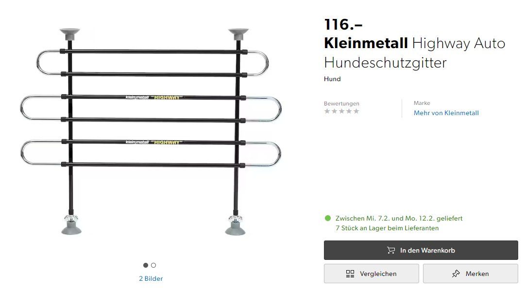 Käfige, Transport & Sicherheit: Kleinmetall Highway Auto Hundeschutzgitter – Neu (gemäss Beschreibung) aus Urtenen-Schönbühl von Denis. 3