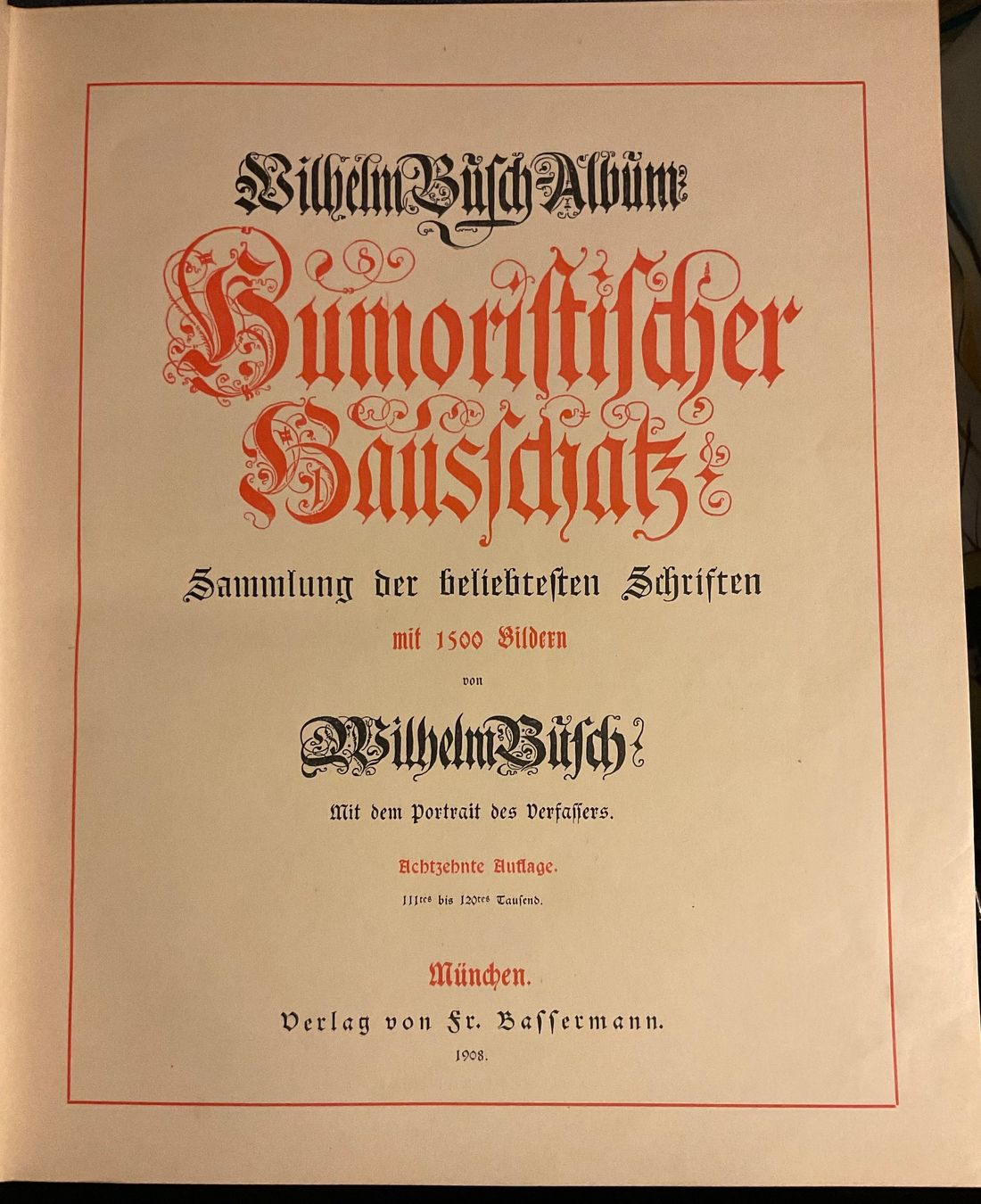 Bücher: Wilhelm Busch Humoristischer Hausschatz – Gebraucht aus Herisau von eri_2tb5 2