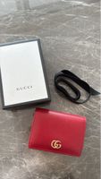 Gucci Portemonnaie rot Leder mit Box gebraucht