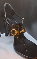 Gucci Sandalen schwarz Lackleder Grösse 37,5 