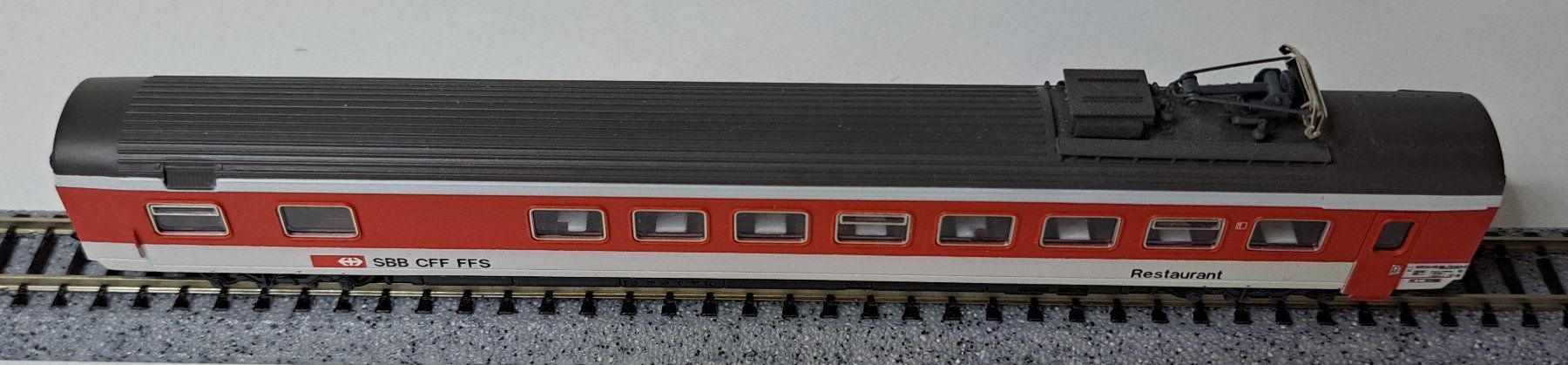 Roco Modellini di ferrovie: SBB CFF FFS Restaurantwagen Roco Spur N – Usato da Salez venduto da rhb-spur-n 3
