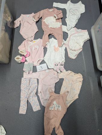 Baby Kleider Set Grösse 50+56 rosa weiss (3)