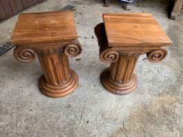 2 Holz Säulen