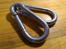zwei Karabinerhaken 10cm  - neuwertig