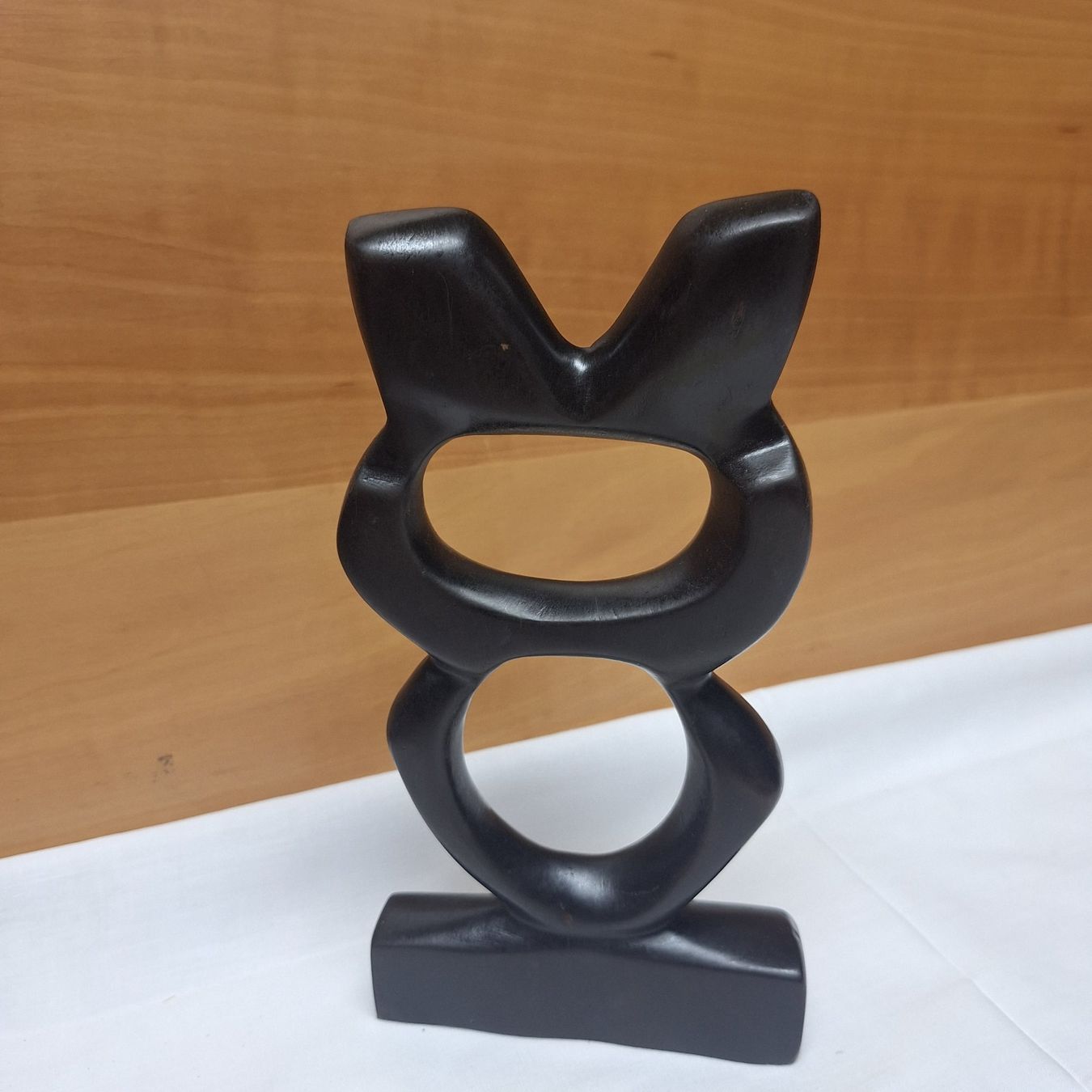Skulpturen & Statuen: Vintage, kunstvolle Figur Holz, 2 Liebenden oder Eule – Gebraucht aus Winterthur von Goldpipau 1