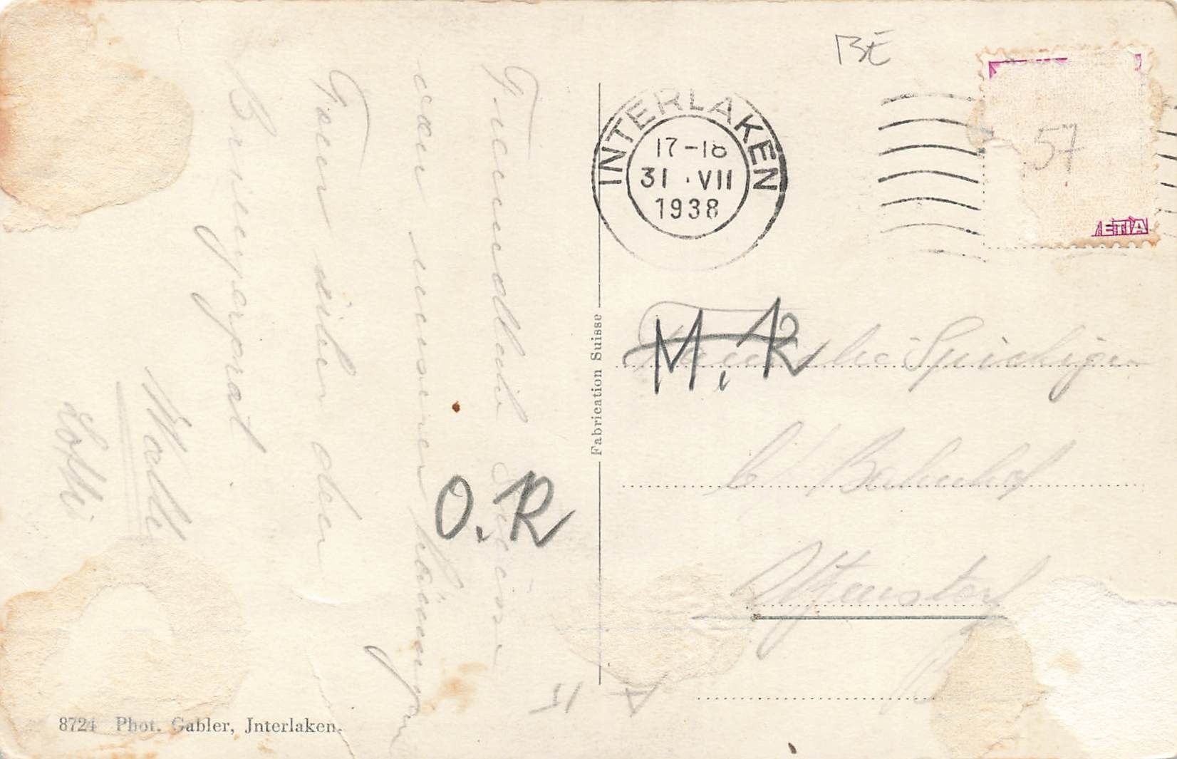 Cartoline postali: Interlaken (BE) Harderbahn Standseilbahn – Usato da Biasca venduto da Blenio71 1