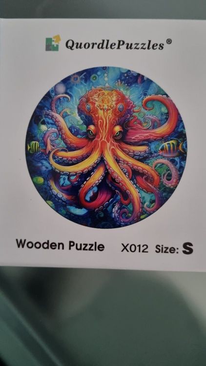 Holzpuzzle Oktopus-Hafen Für Erwachsene - Mit Holzbox & Ständer